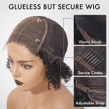 Limited Design | Dark Red Highlight Loose Wave Glueless 5x5 Closure HD Lace Wig | Large & Small Cap Size