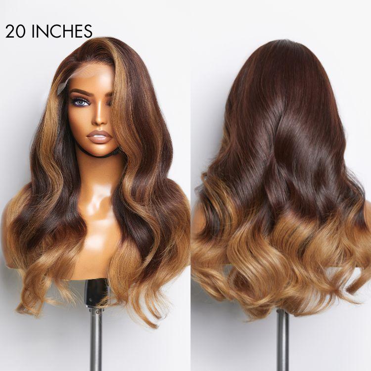 Limited Design | Blonde Ombre Highlights Loose Wave Glueless 5x5 Closure HD Lace Wig | Large & Small Cap Size