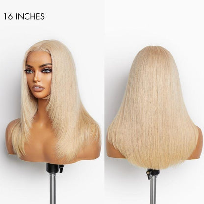 Limited Design | Blonde 613 Layered Cut Glueless 5x5 Closure HD Lace Wig 100% Virgin Human Hair