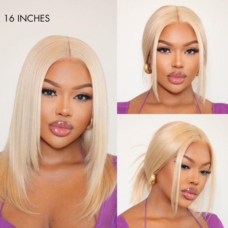 Limited Design | Blonde 613 Layered Cut Glueless 5x5 Closure HD Lace Wig 100% Virgin Human Hair