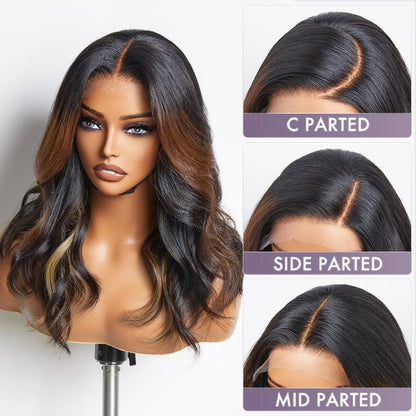 Limited Design | Combo Highlight Loose Wave Glueless 5x5 Closure HD Lace Wig | Large & Small Cap Size