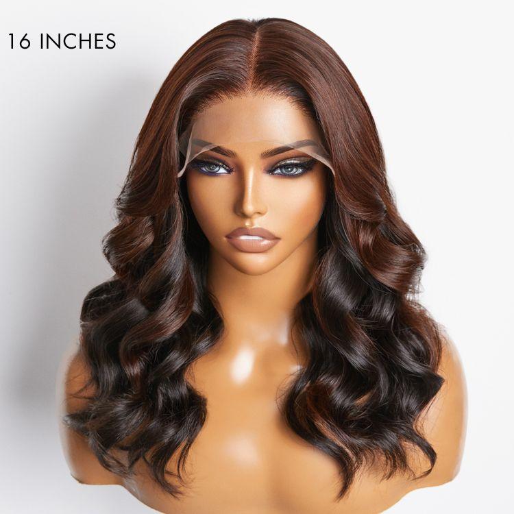 Limited Design | Peekaboo Bronze Brown Loose Body Wave Glueless 5x5 Closure HD Lace Wig | Large & Small Cap Size