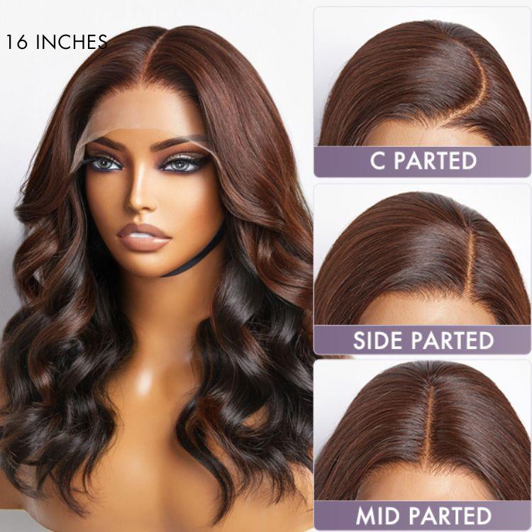 Limited Design | Peekaboo Bronze Brown Loose Body Wave Glueless 5x5 Closure HD Lace Wig | Large & Small Cap Size