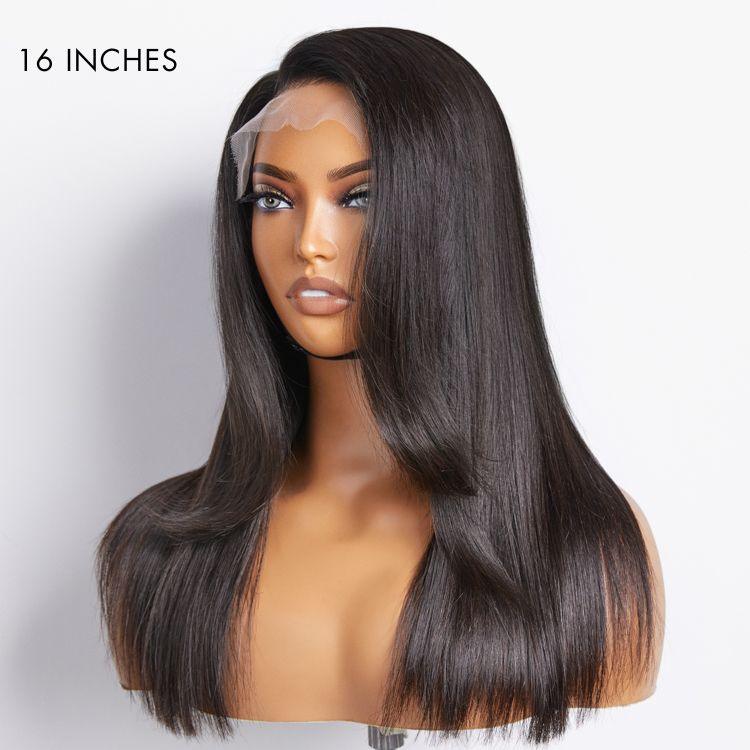 Limited Design | Layered Bangs Silky Straight Glueless 5x5 Closure HD Lace Wig