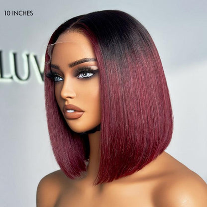 Limited Design | Ombre Highlight Silky Blunt Cut Glueless 5x5 Closure HD Lace Bob Wig Pre-Cut Lace | Large & Small Cap Size