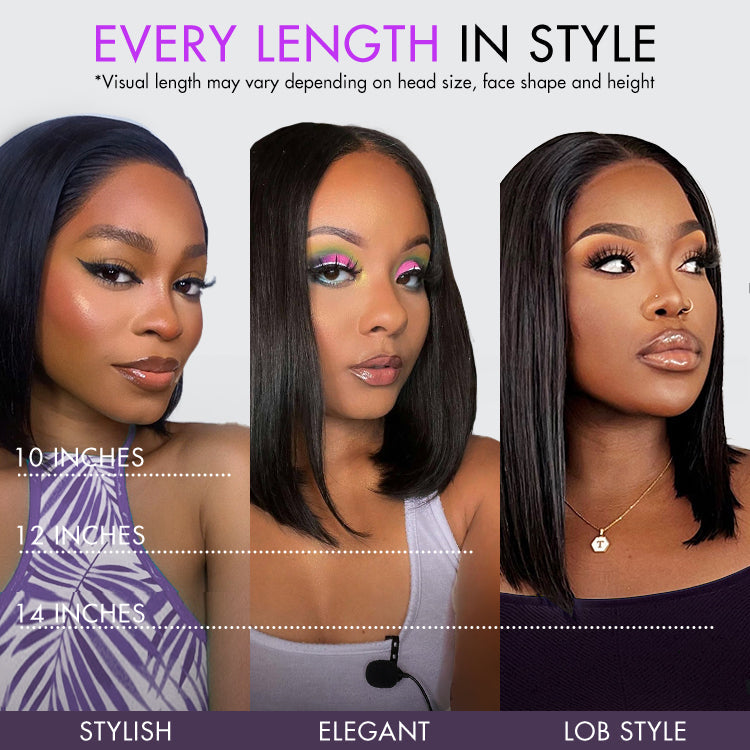 Limited Design | Brown Blonde Combo Highlight Straight Glueless 5x5 Closure HD Lace Bob Wig | Large & Small Cap Size